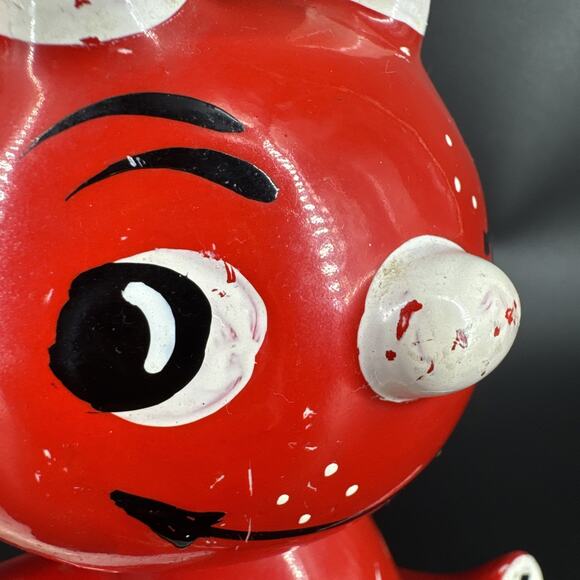 Vintage Li'l Devil Ceramic Coin Piggy Bank w/Stopper MCM Kitschy Style REPAIR - Picture 13 of 16